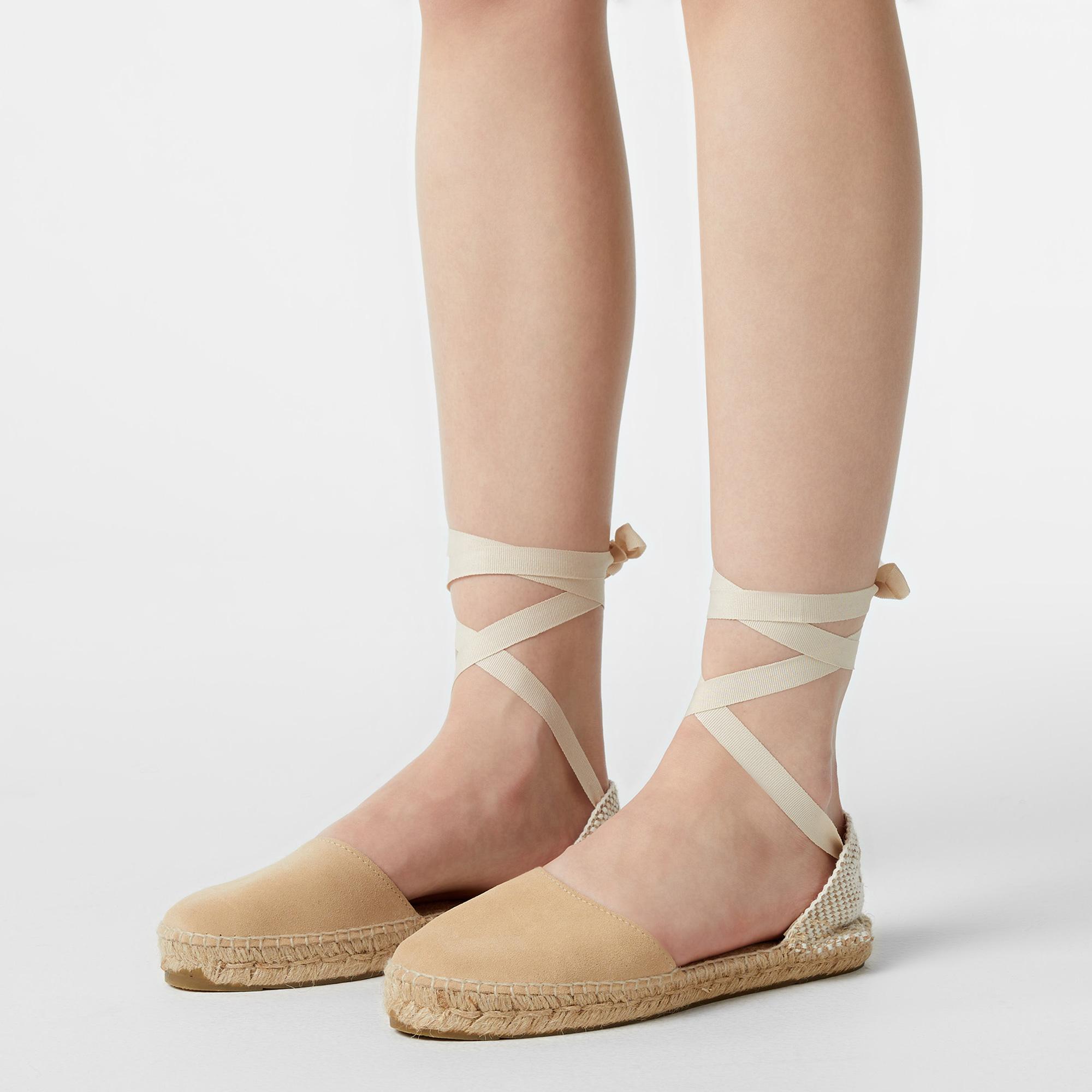 Manebi Sandalet Kadın Bej Ayakkabı