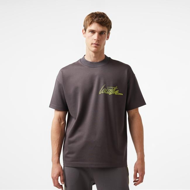  Lacoste x House of SuperStep Erkek Siyah T-Shirt