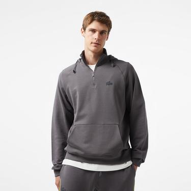  Lacoste x House of SuperStep Erkek Siyah Hoodie