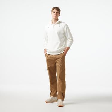  Lacoste x House of SuperStep Erkek Krem Hoodie