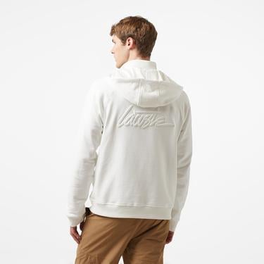  Lacoste x House of SuperStep Erkek Krem Hoodie