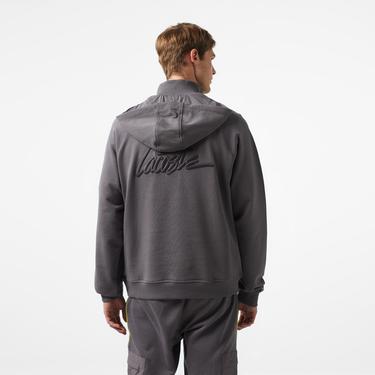  Lacoste x House of SuperStep Erkek Siyah Hoodie