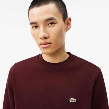  Erkek Classic Fit Bisiklet Yaka Bordo Sweatshirt