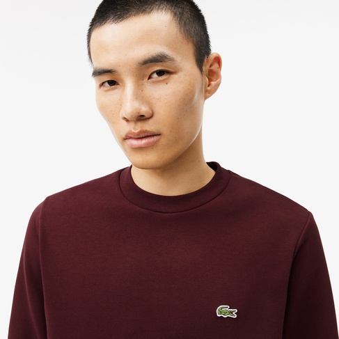  Erkek Classic Fit Bisiklet Yaka Bordo Sweatshirt