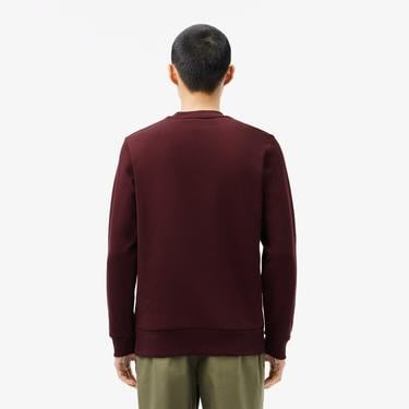  Erkek Classic Fit Bisiklet Yaka Bordo Sweatshirt
