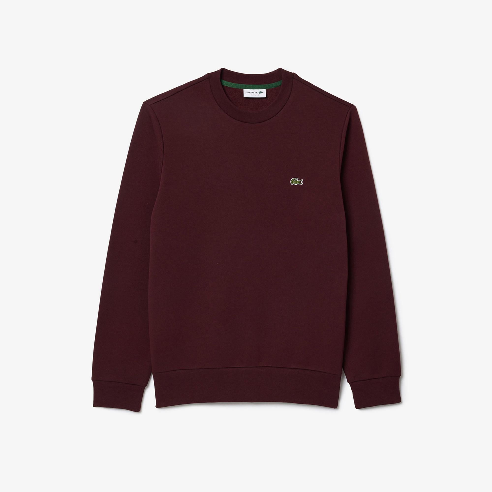 Lacoste Erkek Classic Fit Bisiklet Yaka Bordo Sweatshirt