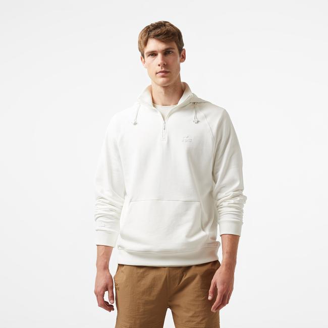  Lacoste x House of SuperStep Erkek Krem Hoodie