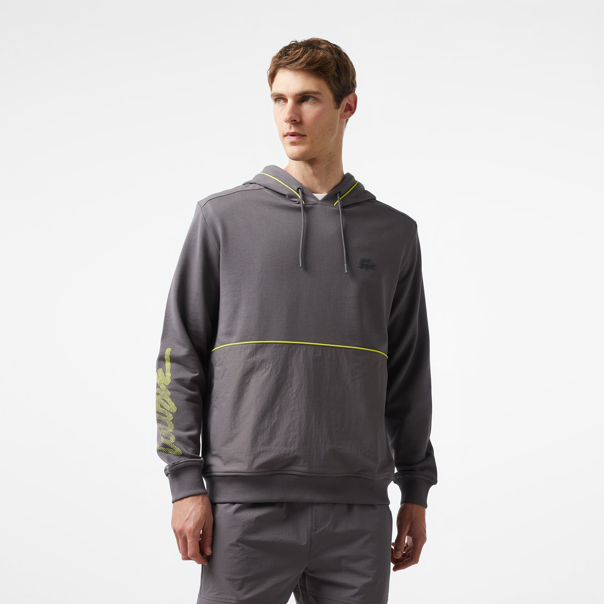  Lacoste x House of SuperStep Erkek Siyah Hoodie