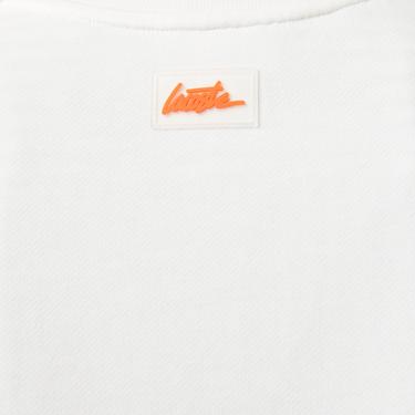  Lacoste x House of SuperStep Kadın Krem T-Shirt