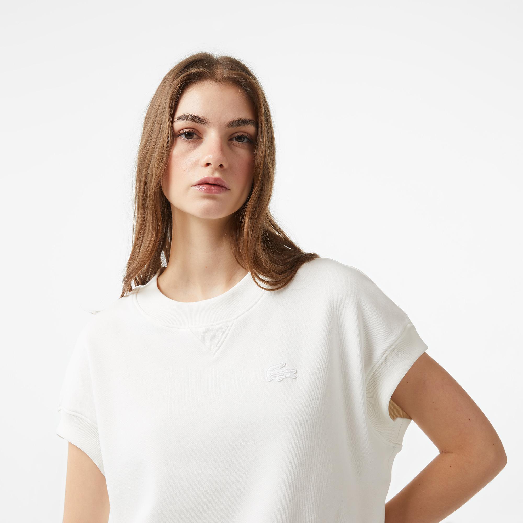 Lacoste x House of SuperStep Kadın Krem T-Shirt