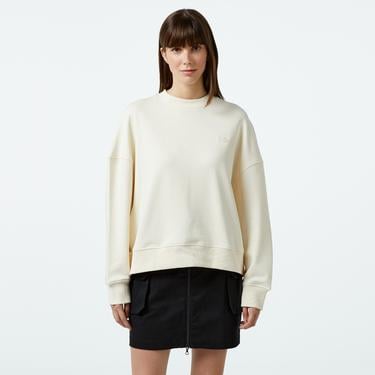  Lacoste Classic Kadın Krem Sweatshirt