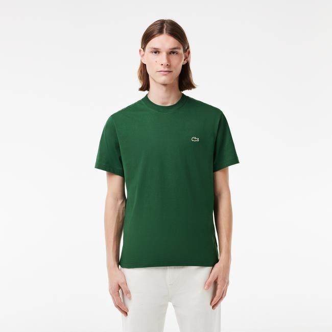  Lacoste Classic Erkek Classic Fit Bisiklet Yaka Koyu Yeşil T-Shirt
