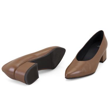  Kadın Kahve DesaComfort Topuklu Deri Klasik Ayakkabı