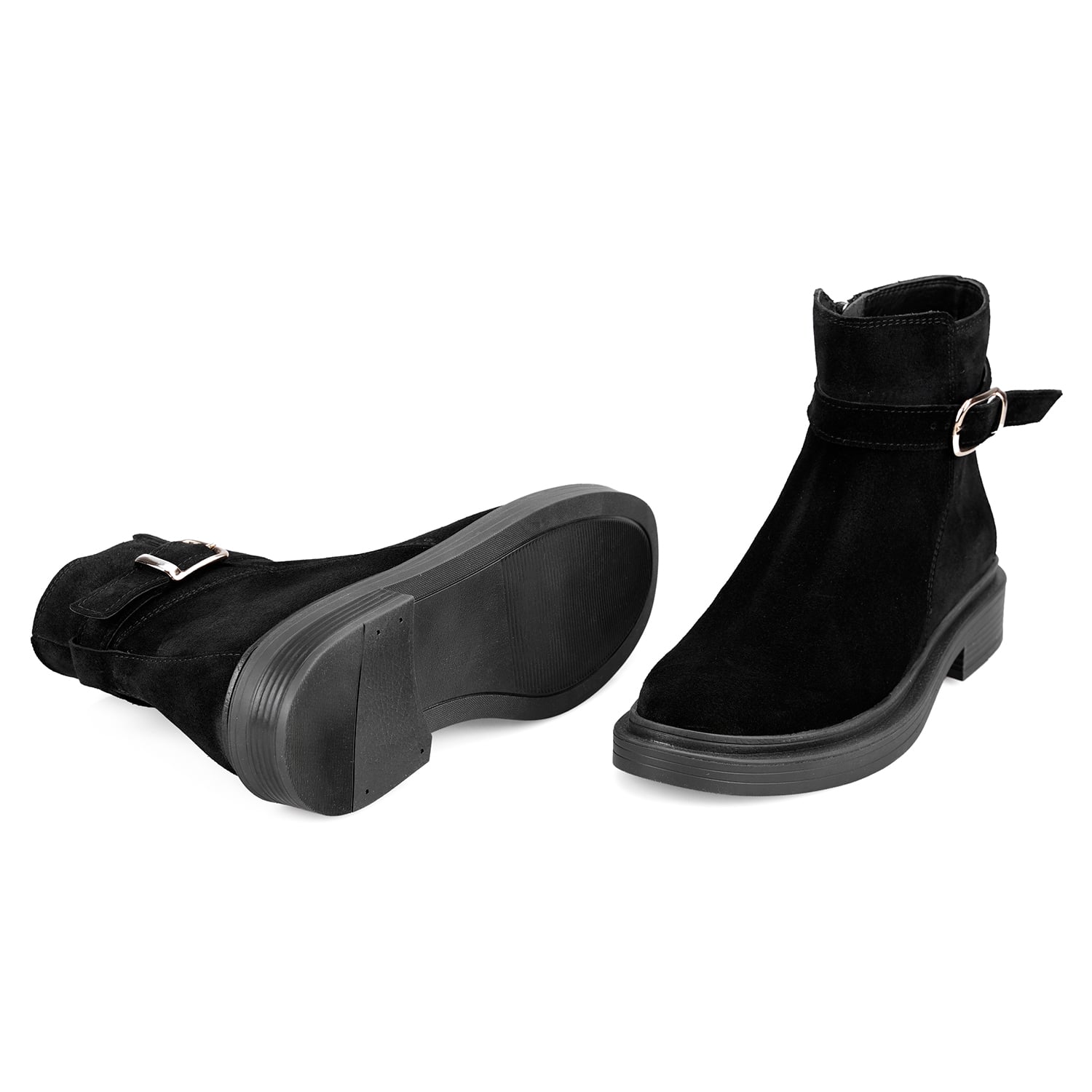 Desa Desa Kadın Siyah Kemer Aksesuarlı Süet Bot | FashFed Siyah - 6. görsel