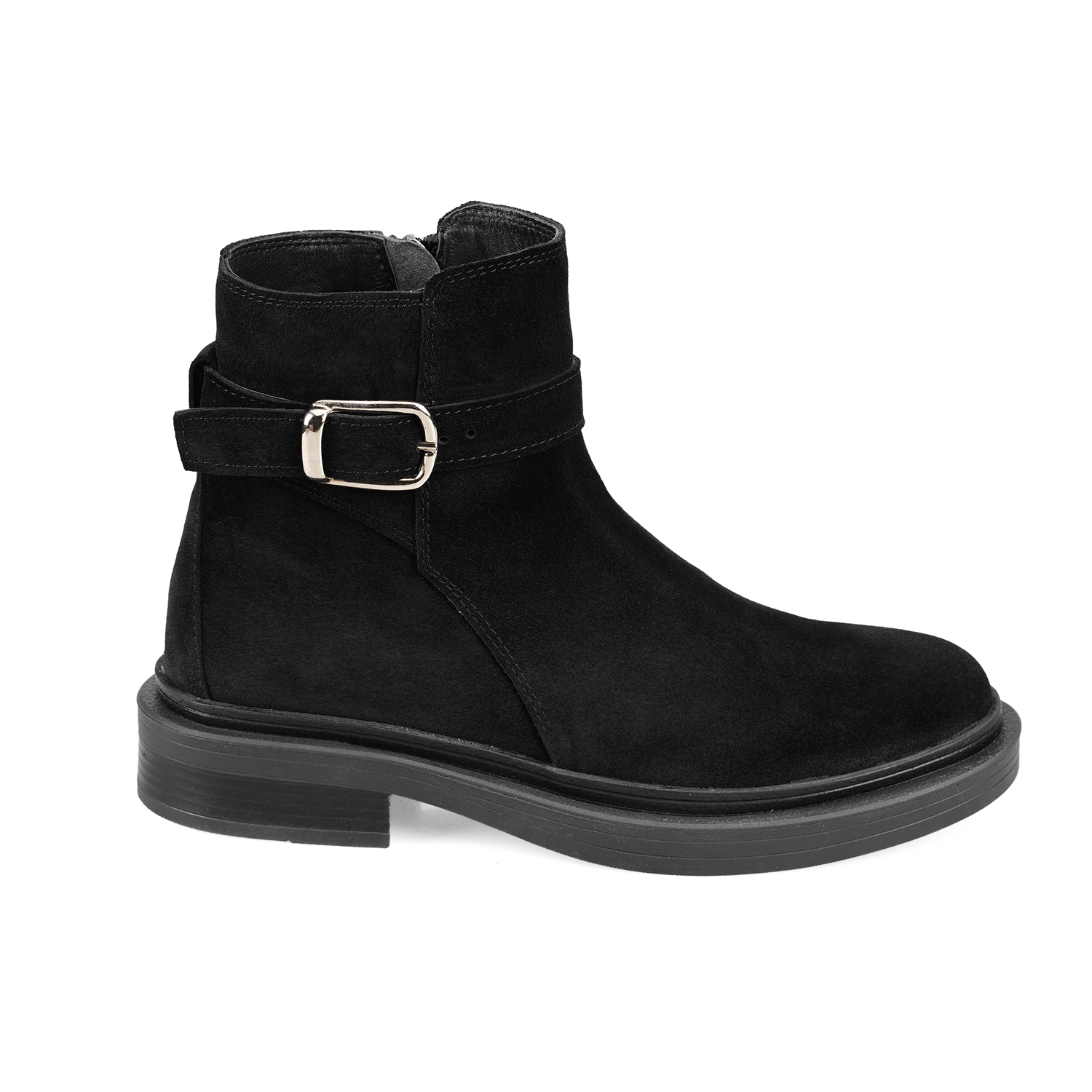 Desa Desa Kadın Siyah Kemer Aksesuarlı Süet Bot | FashFed Siyah - 4. görsel