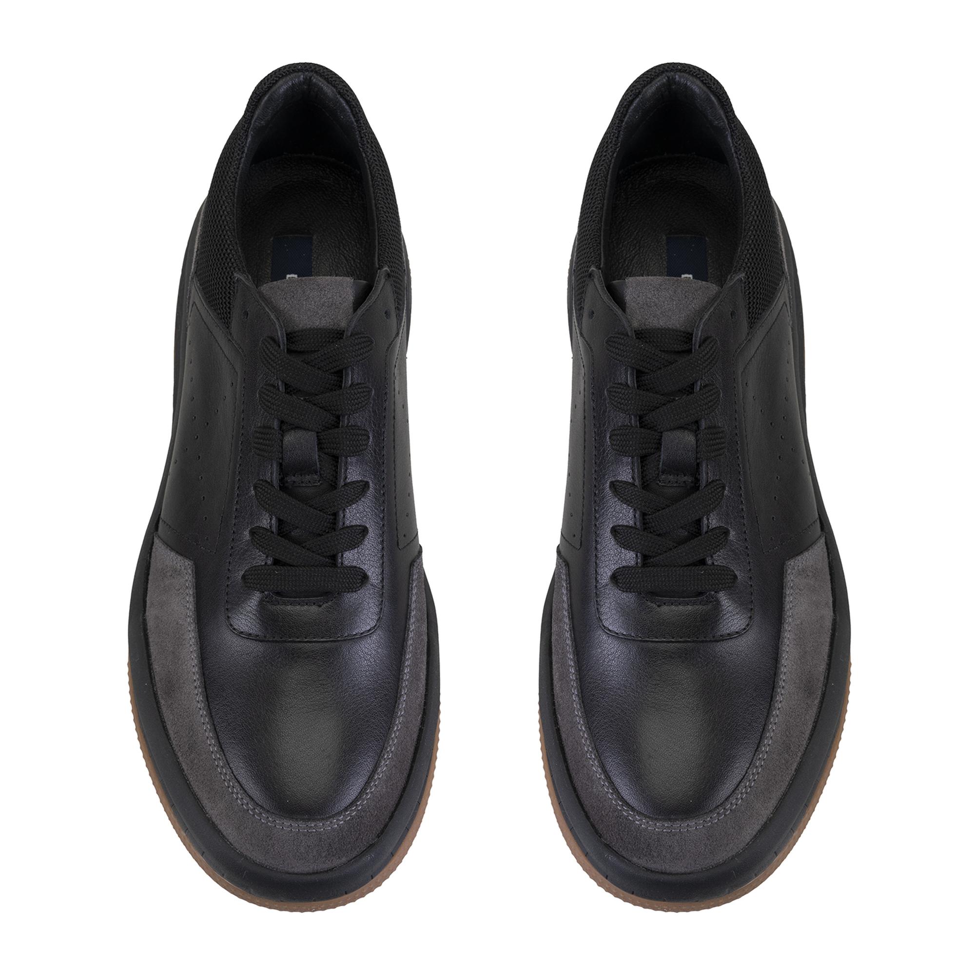 Odella Siyah Erkek Deri Spor Ayakkabı