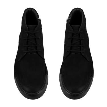  Rosalea Siyah Erkek Nubuk Deri Bot