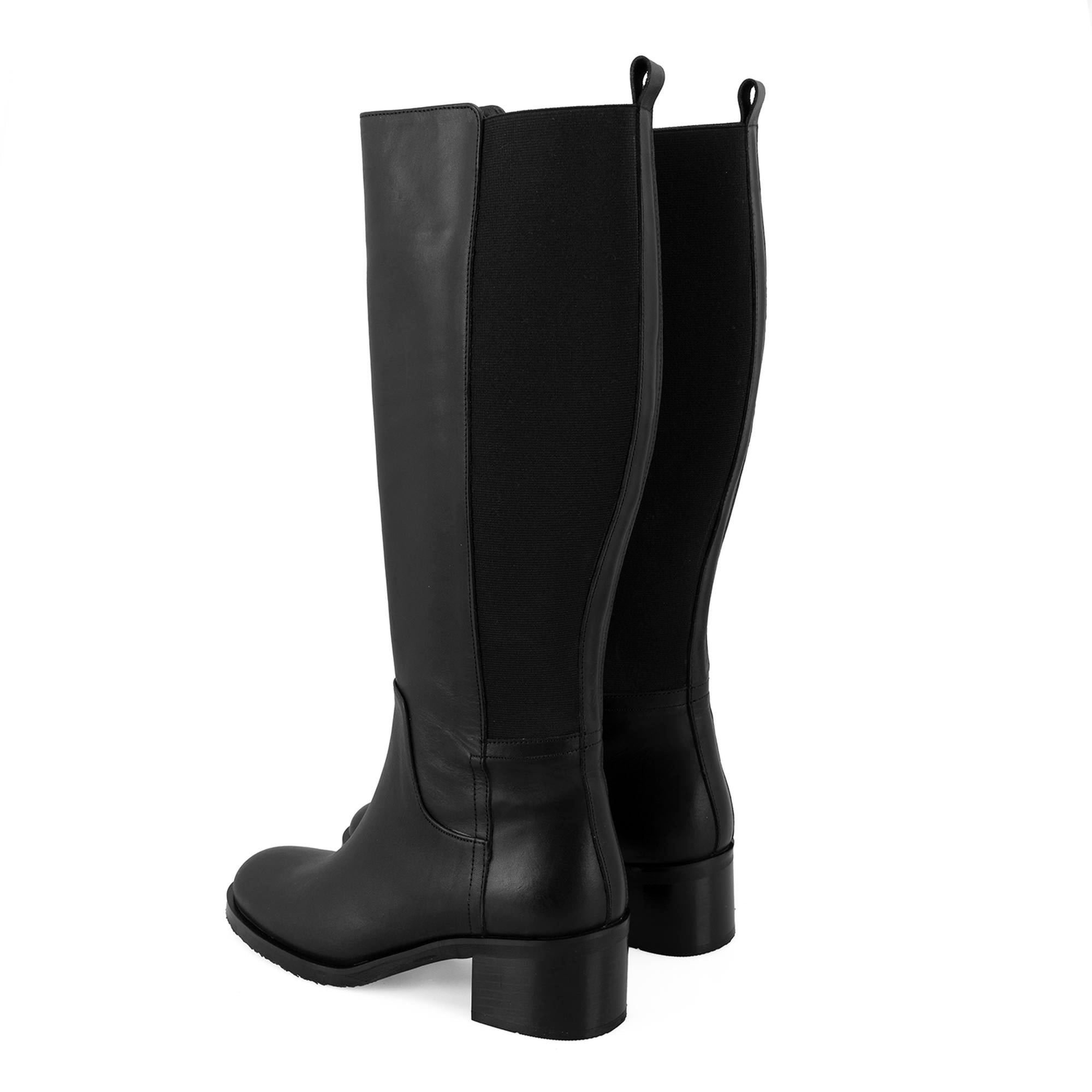 Kadın Siyah Deri Çizme