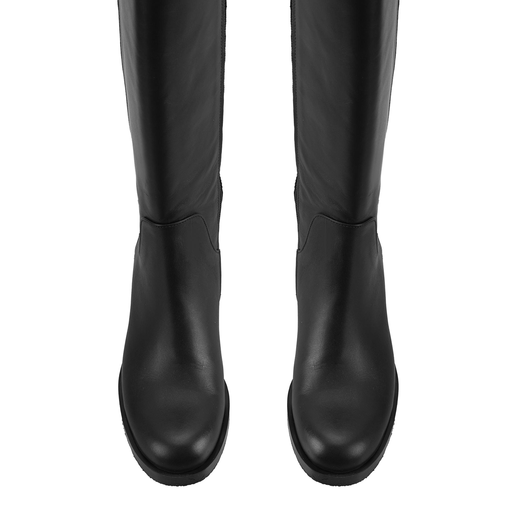 Kadın Siyah Deri Çizme