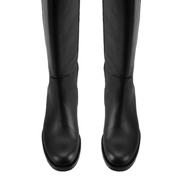  Kadın Siyah Deri Çizme