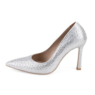 Kadın Gümüş Klasik Topuklu Ayakkabı