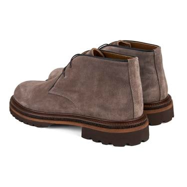  Callien Gri Erkek Bağcıklı Deri Bot