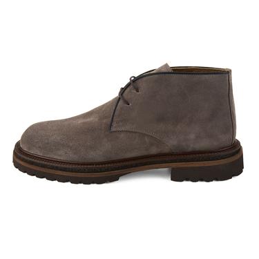  Callien Gri Erkek Bağcıklı Deri Bot