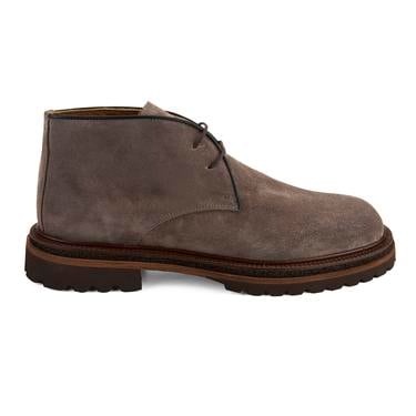  Callien Gri Erkek Bağcıklı Deri Bot