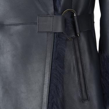  Debora Lacivert Kadın Kürk Ceket