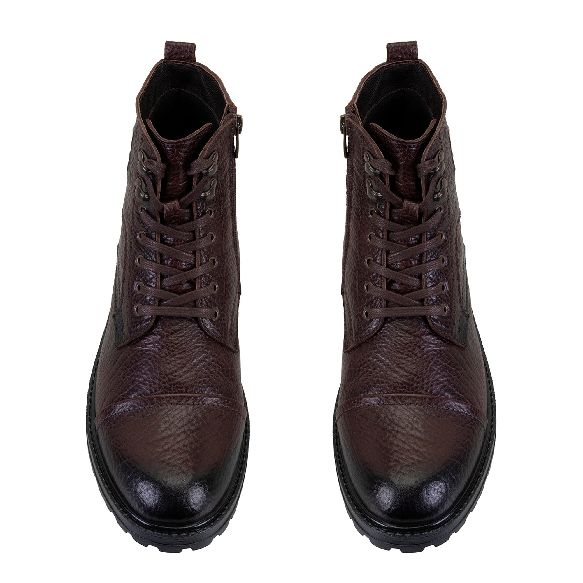 Bradyn Kahve Erkek Fermuarlı Deri Bot