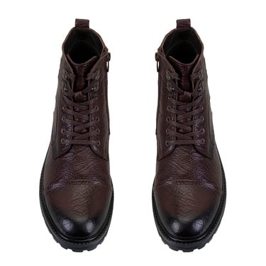  Bradyn Kahve Erkek Fermuarlı Deri Bot