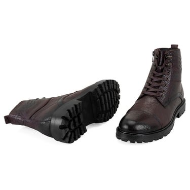  Bradyn Kahve Erkek Fermuarlı Deri Bot