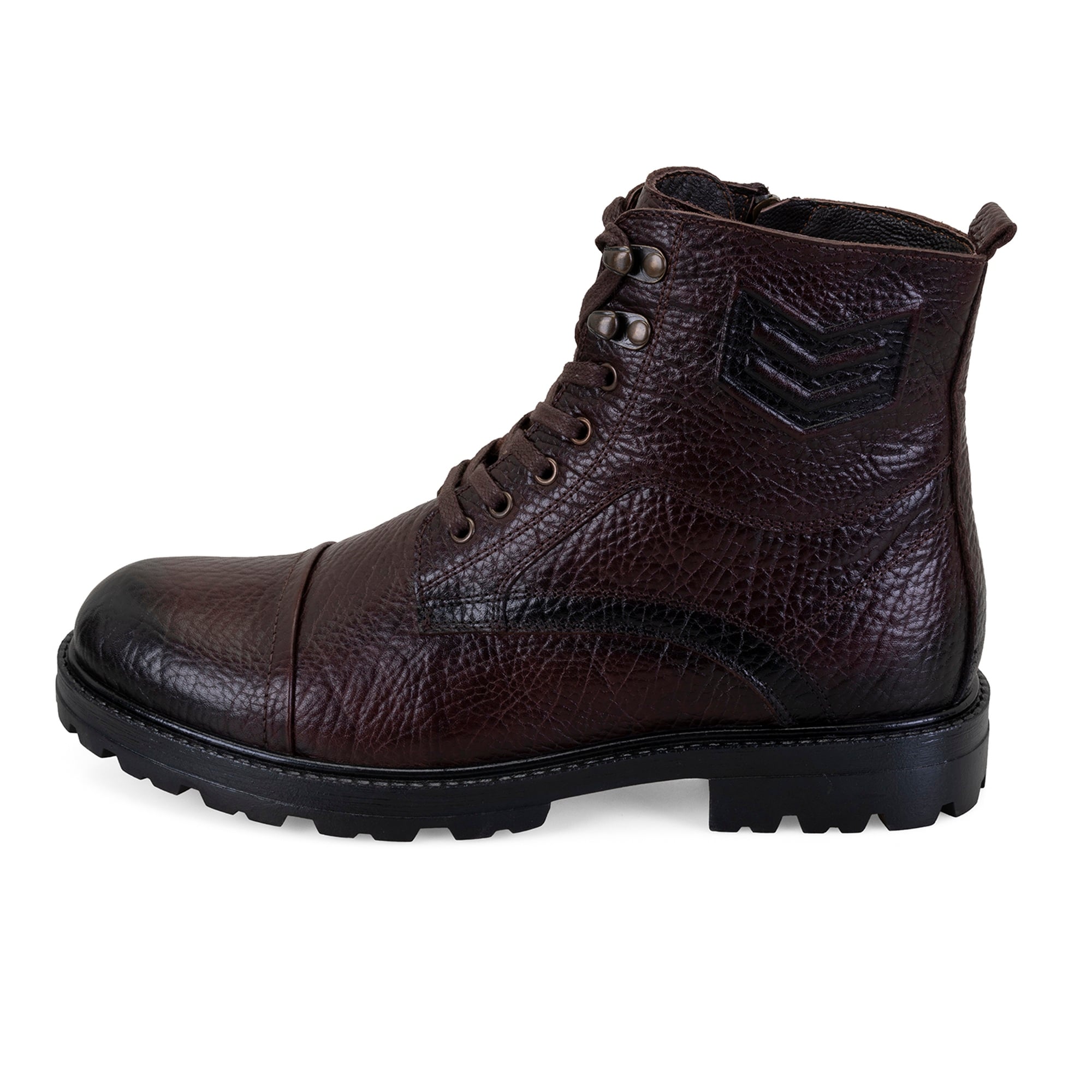 Bradyn Kahve Erkek Fermuarlı Deri Bot