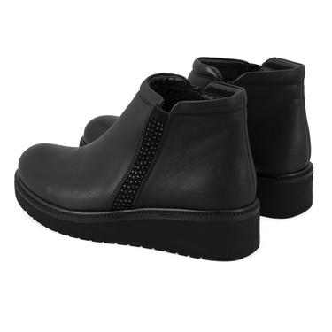  Paulina Siyah Kadın DesaComfort Lastikli Deri Bot