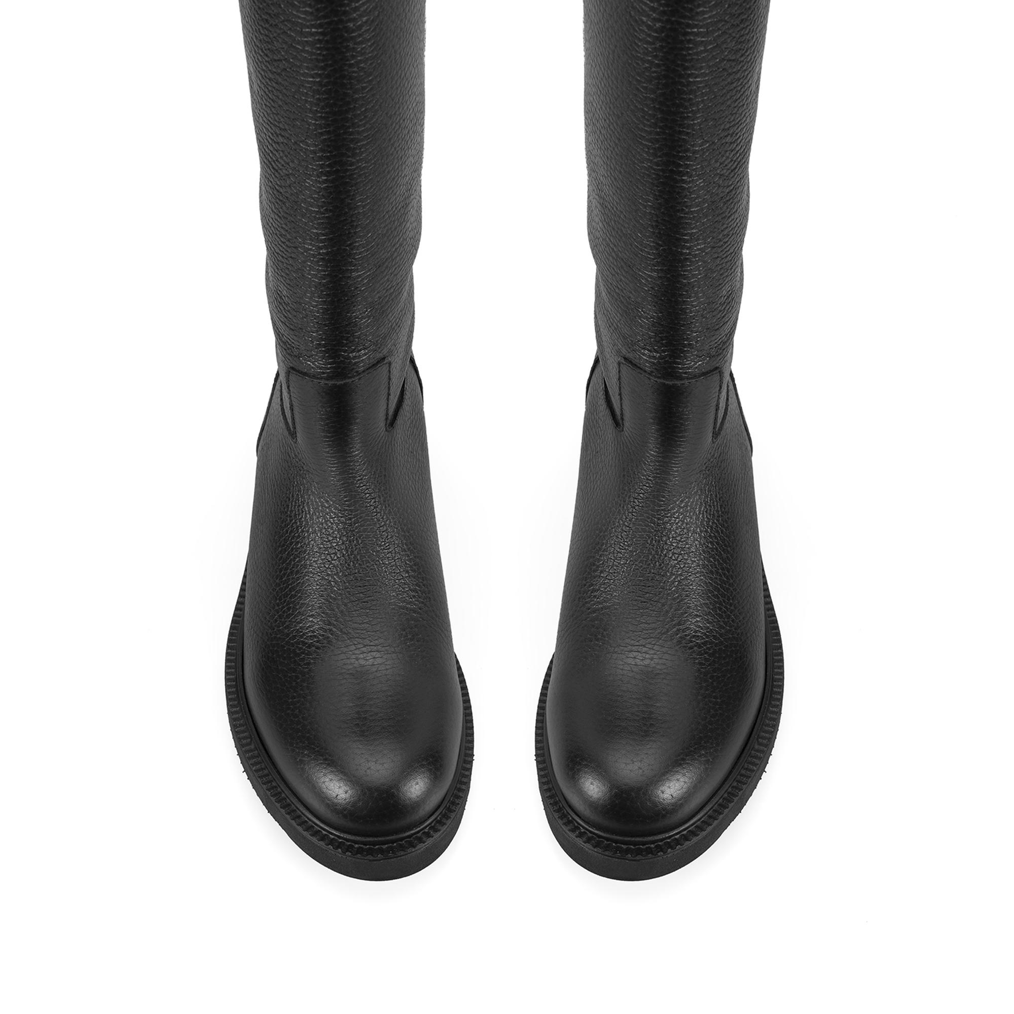 Kadın Siyah Deri Çizme