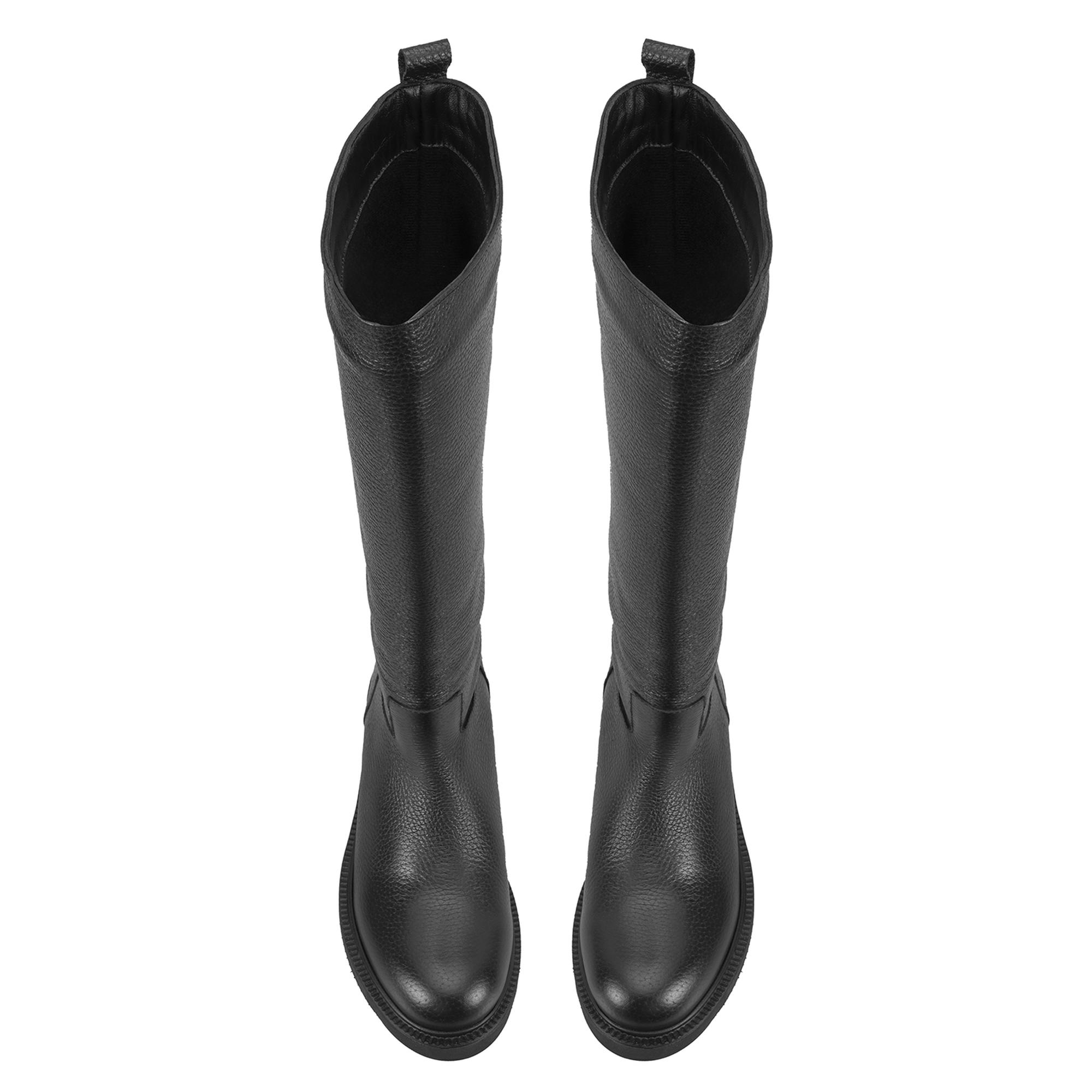 Kadın Siyah Deri Çizme