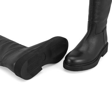  Kadın Siyah Deri Çizme