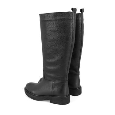  Kadın Siyah Deri Çizme