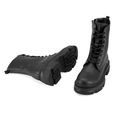  Kadın Siyah Fermuarlı Bot