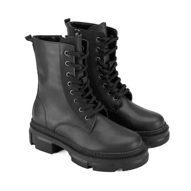  Kadın Siyah Fermuarlı Bot