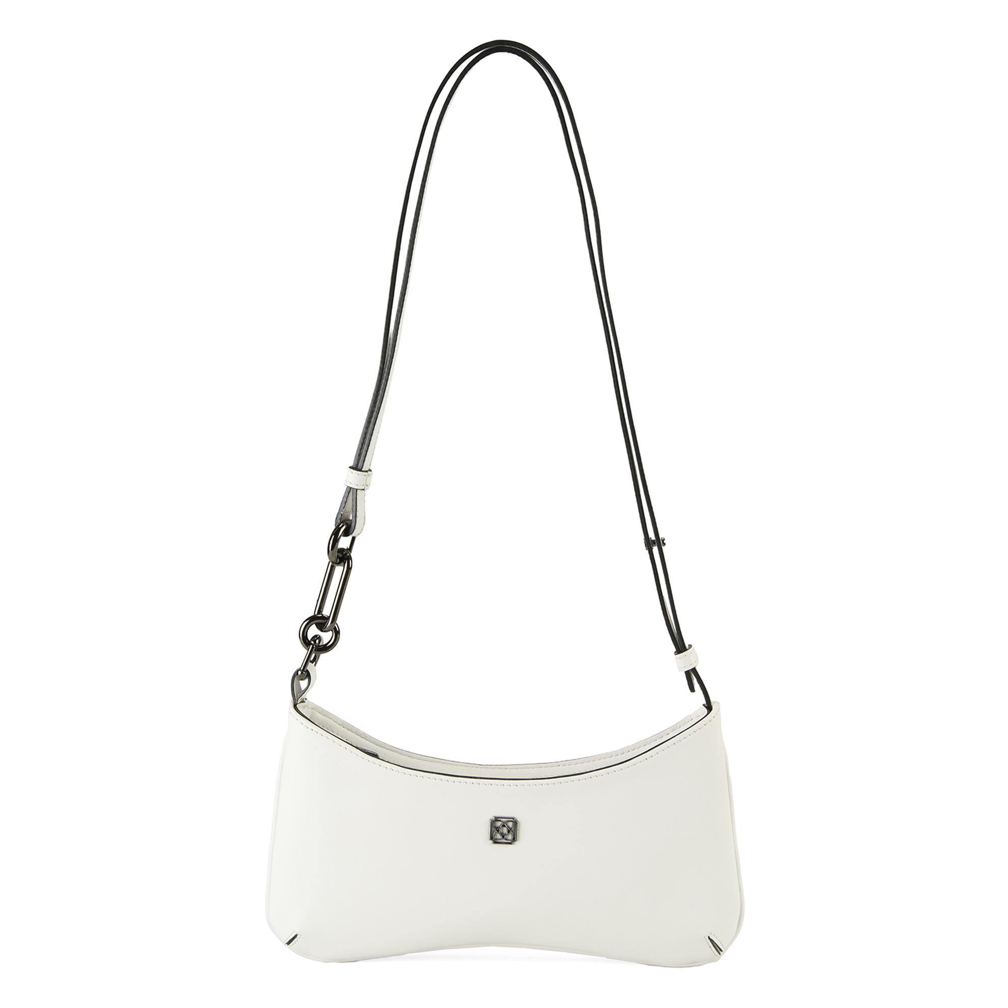 Annie Beyaz Kadın Deri Omuz Çantası