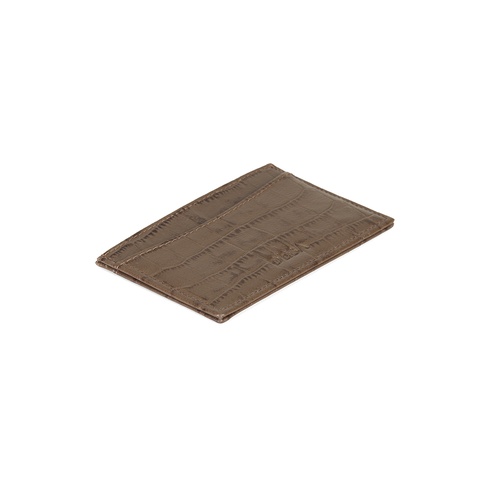  Dukinea Kahve Kadın Kroko Baskılı Deri Kartlık