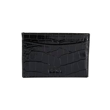  Dukinea Siyah Kadın Kroko Baskılı Deri Kartlık