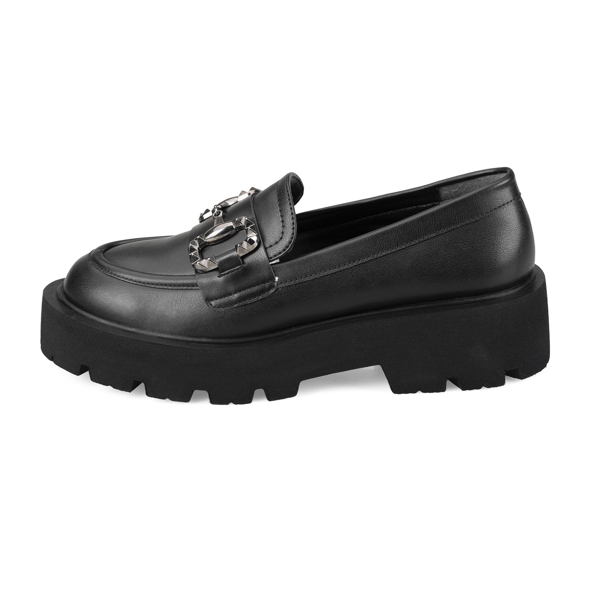 Kadın Siyah Toka Detaylı Loafer