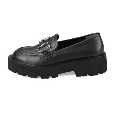  Kadın Siyah Toka Detaylı Loafer