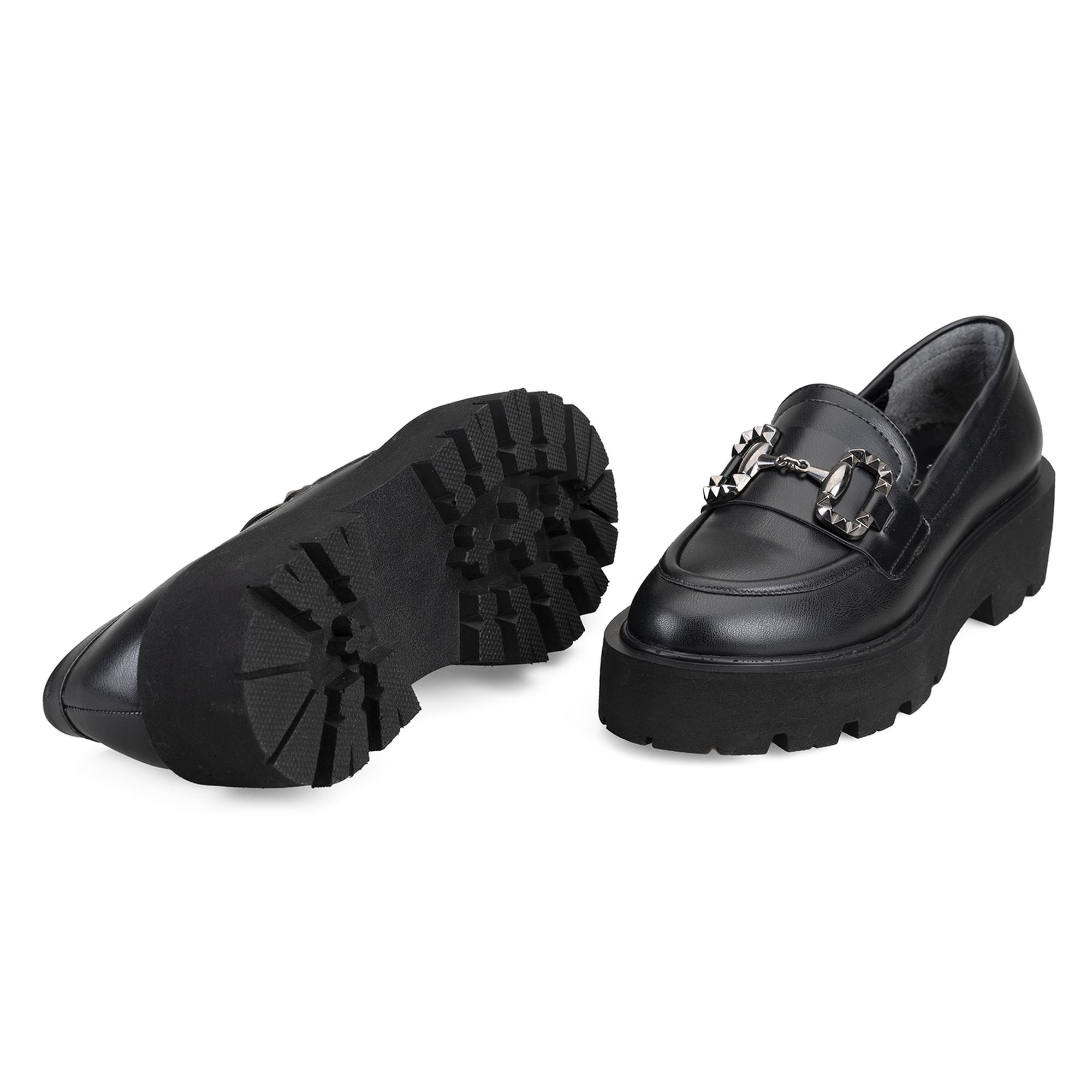 Kadın Siyah Toka Detaylı Loafer