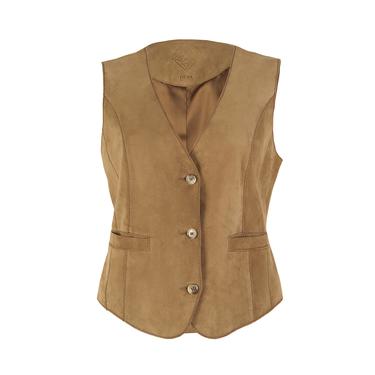  Alaqua Kahve Kadın Süet Deri Yelek