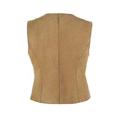  Alaqua Kahve Kadın Süet Deri Yelek