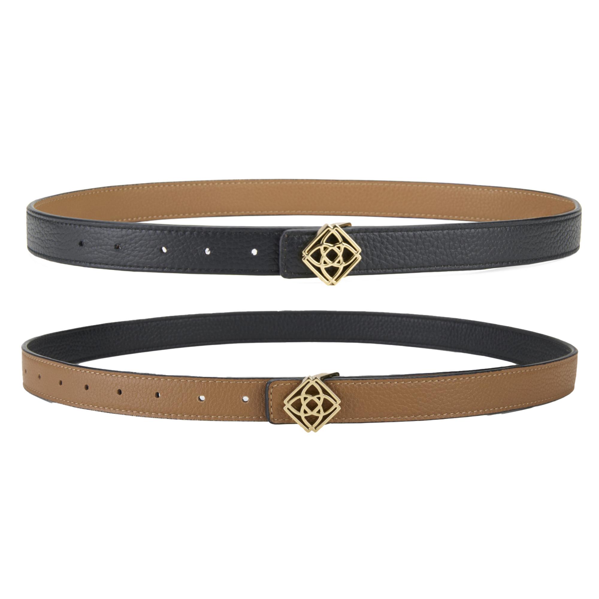 Kieran Taba Kadın Çift Taraflı Deri Kemer