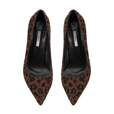  Kadın Leopar Süet Stiletto